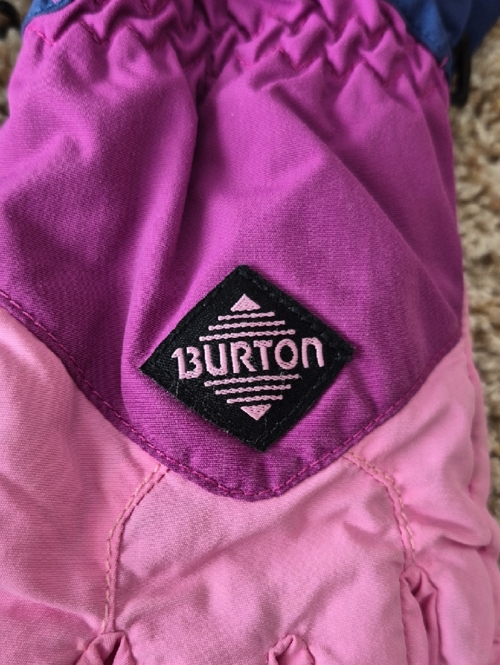 Burton Kids Pink, Light Pink & Purple Insulated Snow Gloves, Lg - Picture 2 of 6
